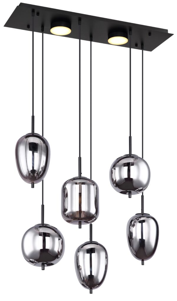 globo-hanglamp-blacky-zwart-glas-groteeettafellamp-e14-15345-6l-1