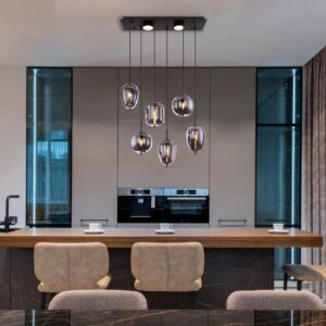 globo-hanglamp-blacky-zwart-glas-groteeettafellamp-e14-15345-6l-1
