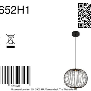 globo-hanglamp-galway-zwart-metaal-ø50cm-led-15652h1-8a