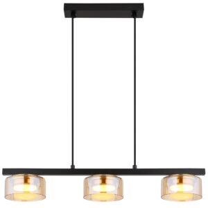 globo-hanglamp-higgins-zwart-glas-groteeettafellamp-led-16055-3hg-1