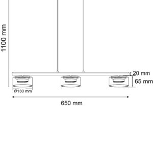 globo-hanglamp-higgins-zwart-glas-groteeettafellamp-led-16055-3hs-1