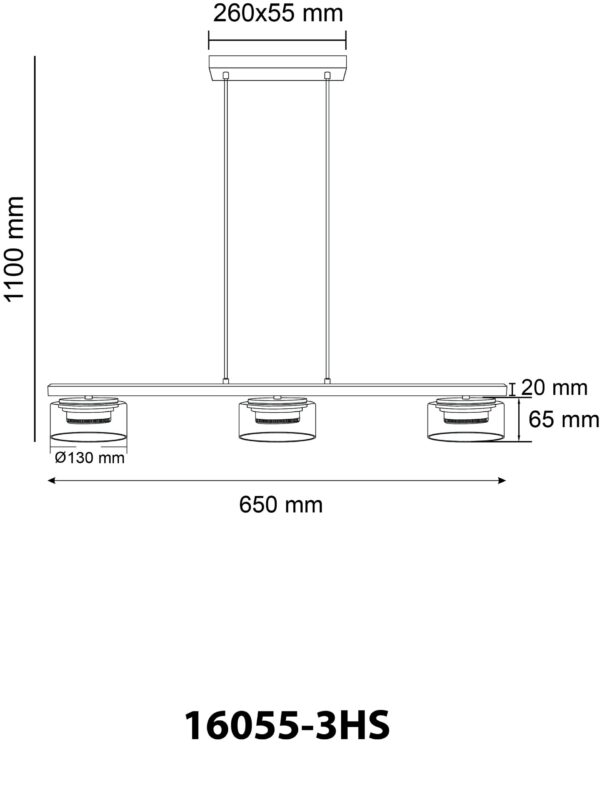 globo-hanglamp-higgins-zwart-glas-groteeettafellamp-led-16055-3hs-1