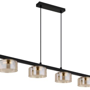 globo-hanglamp-higgins-zwart-glas-groteeettafellamp-led-16055-4hg-1