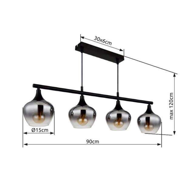 globo-hanglamp-maxy-zwart-glas-groteeettafellamp-e27-15548-4h1-1