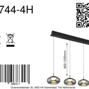 globo-hanglamp-quintara-zwart-glas-groteeettafellamp-led-15744-4h-8a