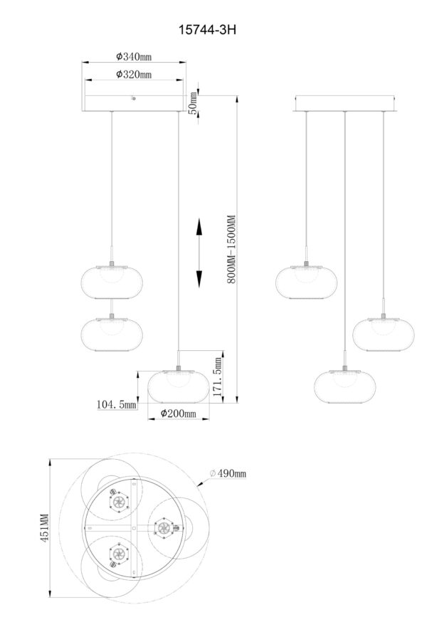 globo-hanglamp-quintara-zwart-glas-ø49cm-led-15744-3h-1