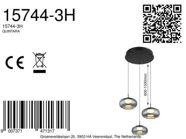 globo-hanglamp-quintara-zwart-glas-ø49cm-led-15744-3h-8a