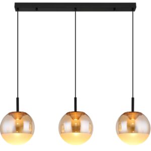 globo-hanglamp-severin-amberkleurig-glas-groteeettafellamp-led-16057-3h-1