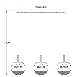 globo-hanglamp-severin-amberkleurig-glas-groteeettafellamp-led-16057-3h-1