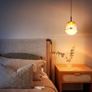 globo-hanglamp-severin-amberkleurig-glas-ø25cm-led-16057h-1