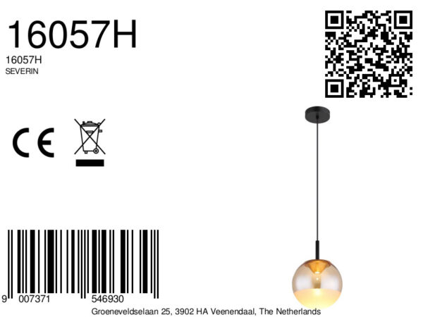 globo-hanglamp-severin-amberkleurig-glas-ø25cm-led-16057h-8a