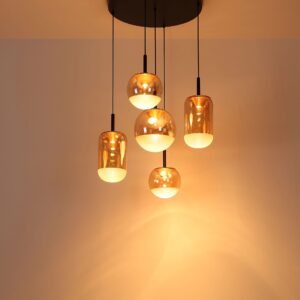 globo-hanglamp-severin-amberkleurig-glas-ø71cm-led-16057-5h-1