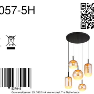 globo-hanglamp-severin-amberkleurig-glas-ø71cm-led-16057-5h-8a