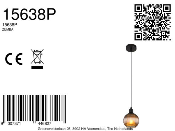 globo-hanglamp-zumba-zwart-glas-ø15cm-e27-15638p-8a