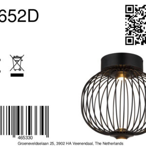 globo-plafonniere-galway-zwart-metaal-ø30cm-led-15652d-8a