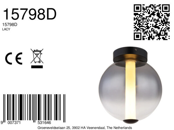 globo-plafonniere-lacy-zwart-glas-ø25cm-led-15798d-8a