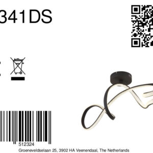 globo-plafonniere-swirl-zwart-metaal-led-67341ds-8a