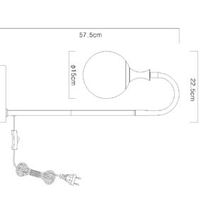 globo-tafellamp-dalton-zwart-glas-e27-15885t-1