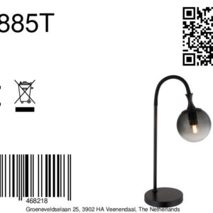 globo-tafellamp-dalton-zwart-glas-e27-15885t-8a