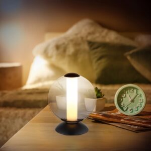 globo-tafellamp-lacy-zwart-glas-ø18cm-led-15798t-1