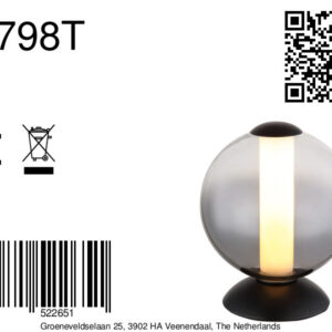 globo-tafellamp-lacy-zwart-glas-ø18cm-led-15798t-8a