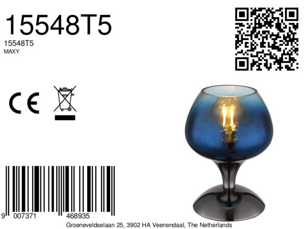 globo-tafellamp-maxy-blauw-glas-ø15cm-e27-15548t5-8a