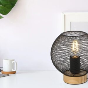 globo-tafellamp-pablo-zwart-hout-ø20cm-e27-15663t-1