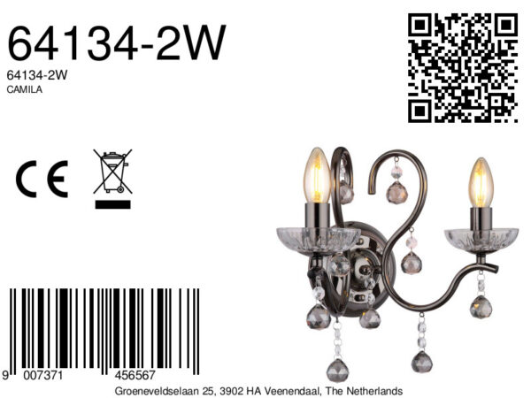 globo-wandlamp-camila-antraciet-metaal-e14-64134-2w-8a