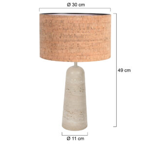 annelighting-tafellamp-travino-crèmenaturel-steentextiel-ø30cm-e27-4552cr-7