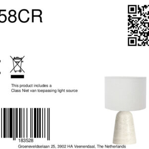 annelighting-tafellamp-travino-crèmewit-steentextiel-ø20cm-e27-4558cr-8a