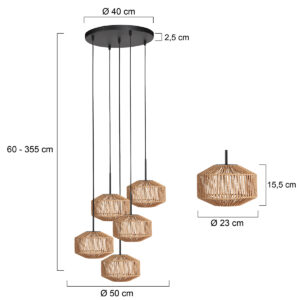 mexlite-hanglamp-haloswap-naturelzwart-katoen-e27-4525zw-7