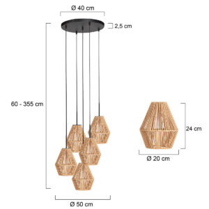 mexlite-hanglamp-haloswap-naturelzwart-katoen-e27-4526zw-7
