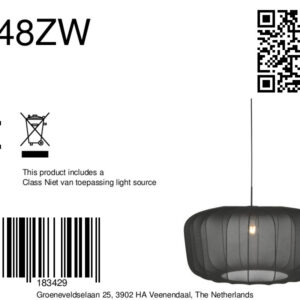 mexlite-hanglamp-haloswap-zwart-textiel-e27-4548zw-8a