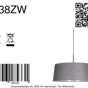 steinhauer-hanglamp-sparkledlight-grijs-textiel-e27-4638zw-8a