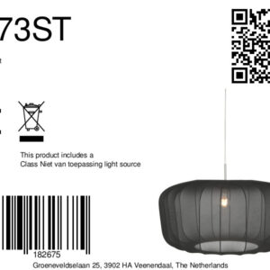 steinhauer-hanglamp-sparkledlight-zwart-textiel-e27-4473st-8a