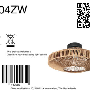 steinhauer-plafonniere-bloeba-naturelzwart-katoenmetaal-plafonnière-e27-4504zw-8a