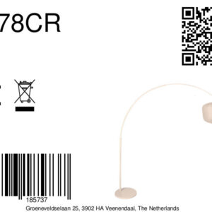 steinhauer-vloerlamp-sparkledlight-crème-metaaltextiel-booglamp-e27-4678cr-8a