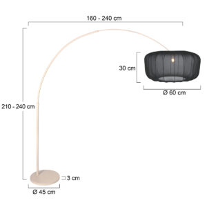 steinhauer-vloerlamp-sparkledlight-crème-metaaltextiel-booglamp-e27-4679cr-7