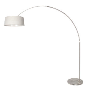 steinhauer-vloerlamp-sparkledlight-crèmestaal-metaaltextiel-booglamp-e27-4680st-1
