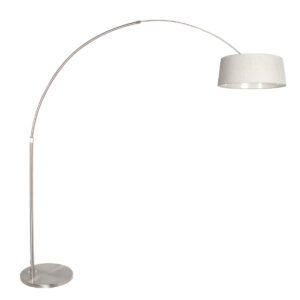 steinhauer-vloerlamp-sparkledlight-crèmestaal-metaaltextiel-booglamp-e27-4680st-1