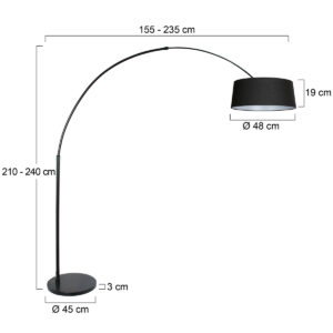 steinhauer-vloerlamp-sparkledlight-zwart-metaaltextiel-booglamp-e27-4690zw-7