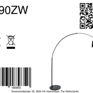 steinhauer-vloerlamp-sparkledlight-zwart-metaaltextiel-booglamp-e27-4690zw-8a