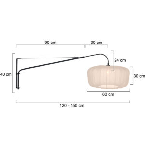 steinhauer-wandlamp-elegantclassy-beigezwart-metaaltextiel-leeslamp-e27-4454zw-7