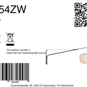 steinhauer-wandlamp-elegantclassy-beigezwart-metaaltextiel-leeslamp-e27-4454zw-8a
