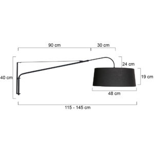 steinhauer-wandlamp-elegantclassy-zwart-metaaltextiel-leeslamp-e27-4625zw-7