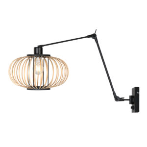steinhauer-wandlamp-prestigechic-naturelzwart-bamboemetaal-leeslamp-e27-4575zw-1