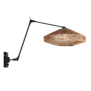 steinhauer-wandlamp-prestigechic-naturelzwart-katoenmetaal-leeslamp-e27-4576zw-1