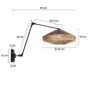 steinhauer-wandlamp-prestigechic-naturelzwart-katoenmetaal-leeslamp-e27-4576zw-7