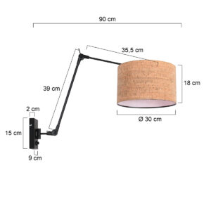 steinhauer-wandlamp-prestigechic-naturelzwart-metaaltextiel-leeslamp-e27-4365zw-7