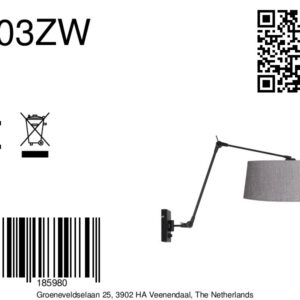 steinhauer-wandlamp-prestigechic-zwart-metaaltextiel-leeslamp-e27-4703zw-8a